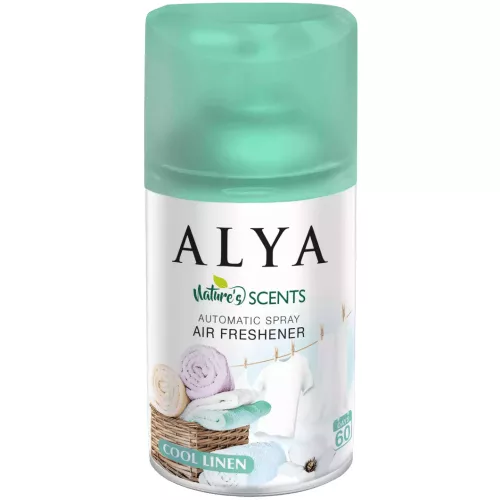 Alya automata légfrissítő utántöltő Cool Linen - Friss textil illat 250 ml - Freshmatic kompatibilis