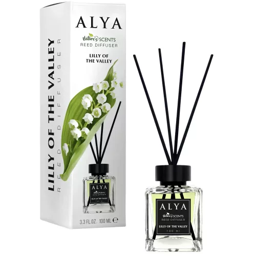 Alya Nature's Scent Reed diffuser pálcikás illatosító Lilly of the valley illat 100 ml
