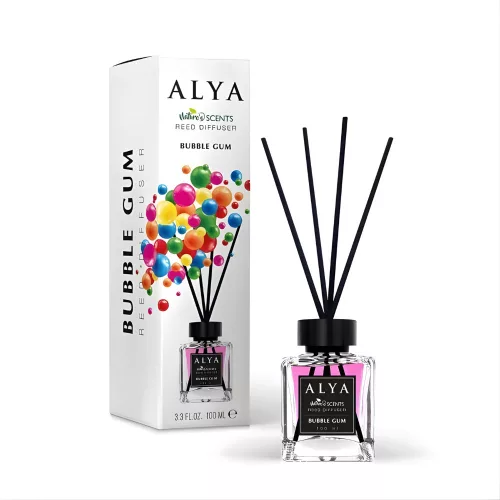 Alya Nature's Scent Reed diffuser pálcikás illatosító Bubble Gum illat 100 ml