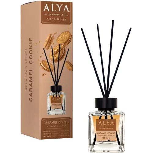 Alya Gourmand pálcikás illatosító Caramel Cookie - Karamellás keksz illat 100 ml