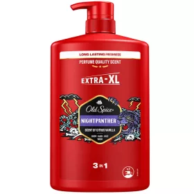   Old Spice Nightpanther férfi 3 az 1-ben tusfürdő, sampon és arclemosó - étcsokoládés és vaníliás illat - 1000 ml