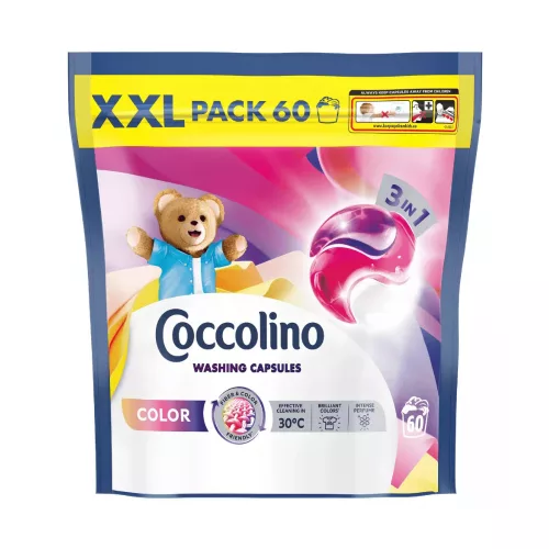 Coccolino XXL 3in1 mosókapszula Color 60 mosás 1038g