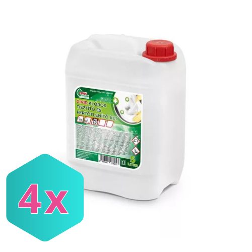 Civis Klóros tiszt. és fertőtlenítő KLT 5 literes kannában KARTON - 4 db