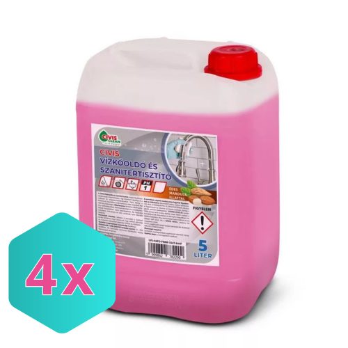 Civis Vízkőoldó és szanitertisztító, édesmandula illattal 5l KARTON - 4 db