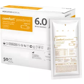   MERCATOR COMFORT POWDERED, steril sebészeti kesztyű általános eljárásokhoz, púderes, 6 (50pár/doboz)