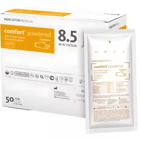   MERCATOR COMFORT POWDERED, steril sebészeti kesztyű általános eljárásokhoz, púderes, 8,5 (50pár/doboz)