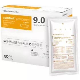   MERCATOR COMFORT POWDERED, steril sebészeti kesztyű általános eljárásokhoz, púderes, 9 (50pár/doboz)