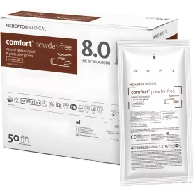   MERCATOR COMFORT POWDER-FREE, steril sebészeti kesztyű általános eljárásokhoz, púdermentes, 8 (50pár/doboz)