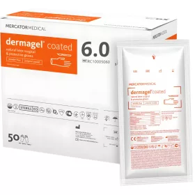   MERCATOR Dermagel coated, steril polimerizált sebészeti kesztyű általános eljárásokhoz, púdermentes, 6 (50pár/doboz)