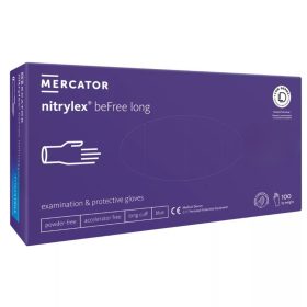 Mercator nitrylex® beFree long vegyi folyamatgyorsítóktól mentes nitril vizsgálókesztyű lila L (100 db)