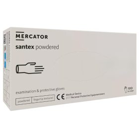 MERCATOR Santex powdered latex púderes vizsgálókesztyű S
