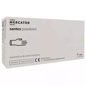 Mercator Santex powdered latex púderes vizsgálókesztyű S méret (100 db)