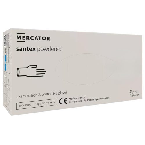 MERCATOR Santex powdered latex púderes vizsgálókesztyű M