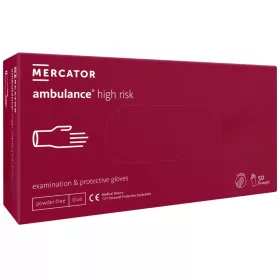 Mercator Ambulance High Risk latex vizsgálókesztyű, púdermentes, kék, XL (50 db)
