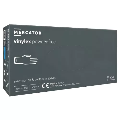 Mercator vinylex púdermentes vinil vizsgálókesztyű S (100 db)