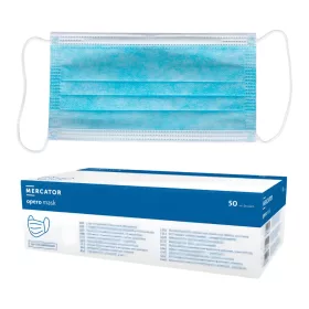   MERCATOR Opero Szájmaszk ECO 3 rétegű kék flíz, gumis (50 db/doboz)