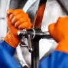 Mercator gogrip orange nitril védőkesztyű, púdermentes, gyémánt textúrált, S (50 db)