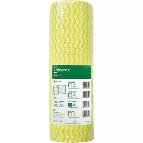MERCATOR C-P-CLEAN FALA YELLOW ipari törlőkendő 23x39 cm 25lap/tekercs (38db/karton)
