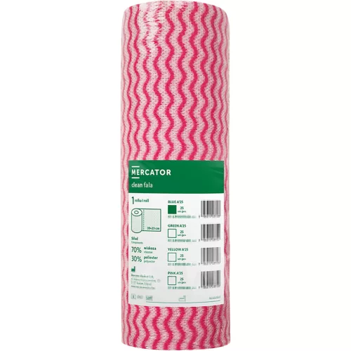 MERCATOR C-P-CLEAN FALA PINK ipari törlőkendő 23x39 cm 25lap/tekercs (38db/karton)