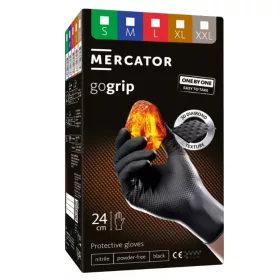 Mercator gogrip black ONE BY ONE púdermentes nitril kesztyű XL (100 db)