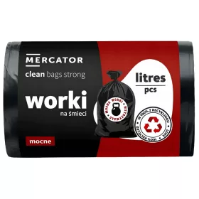   MERCATOR G-B-clean szemeteszsák strong 60l fekete 99x70cm (20 micronos) 50db/tekercs