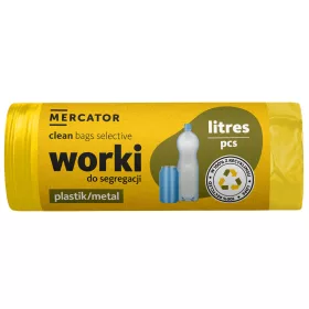   MERCATOR G-B-clean szemeteszsák selective plastic sárga 120l 70x105cm (30 micronos) 10db/tekercs