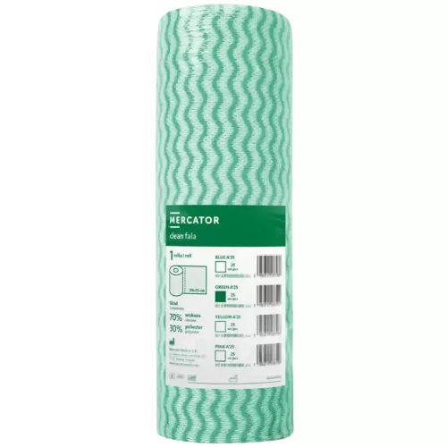 MERCATOR C-P-CLEAN FALA GREEN ipari törlőkendő 23x39 cm 25lap/tekercs (38db/karton)