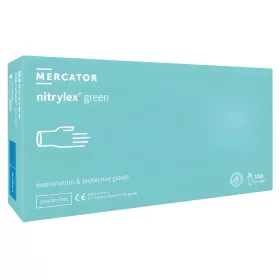 Mercator nitrylex® green nitril vizsgálókesztyű, púdermentes, mentazöld, XS (100 db)