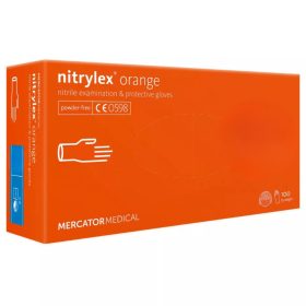 Mercator Nitrylex orange nitril púdermentes vizsgálókesztyű S (100 db)