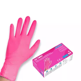 Setino Nitril púdermentes gumikesztyű Pink XS (100 db)