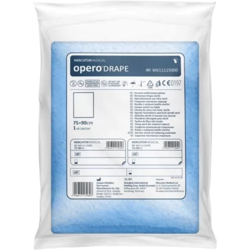 MERCATOR Opero steril kendő, műtéti lepedő - 75x90 cm (120 db/karton)