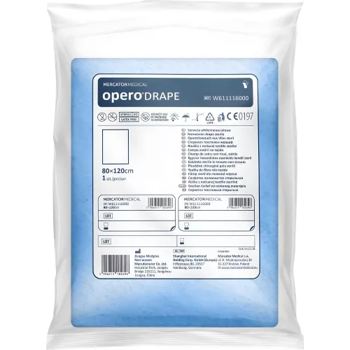 MERCATOR Opero steril kendő, műtéti lepedő - 80x120 cm (100 db/karton)