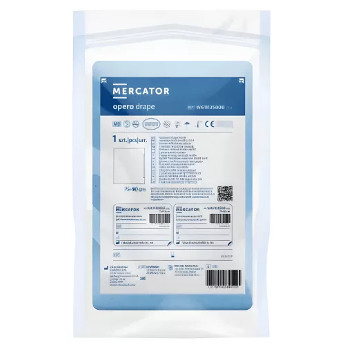 MERCATOR Opero steril kendő, műtéti lepedő - 50×60 cm (300 db/karton)