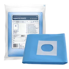   MERCATOR Opero steril kendő 180x320 cm, 6x8cm ragasztónyílás (15 db/karton)