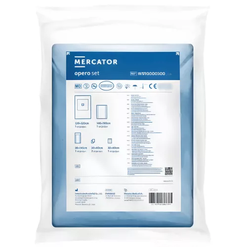 MERCATOR Opero kéz- és lábfej izoláló szett, piros Mayo (műszertartó zsákkal) (7 db/szett)