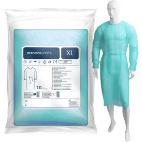 MERCATOR Látogató köpeny zöld gumis XL (10 db/zacskó)