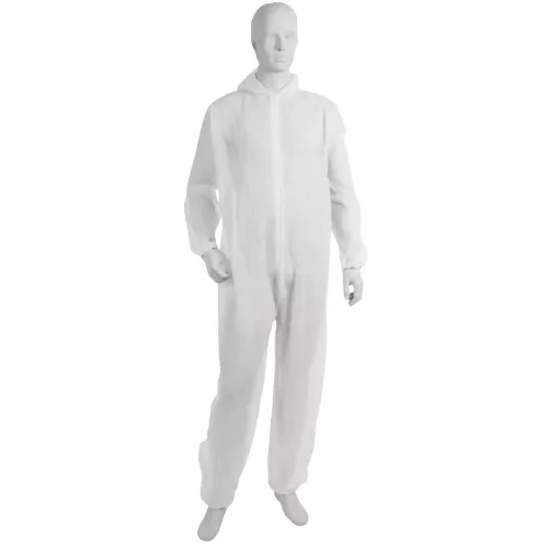 MERCATOR Coverall Overál flíz, fehér M (25db/csomag)
