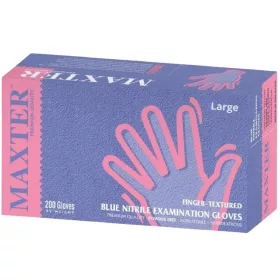   Maxter Gumikesztyű Nitril Kék Púdermentes "L" 3,6g 200 db/doboz (10 doboz/karton)