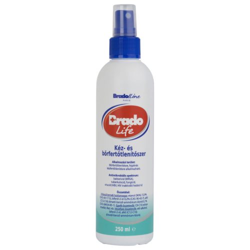 BradoLife Kéz- és bőrfertőtlenítő spray (250 ml)