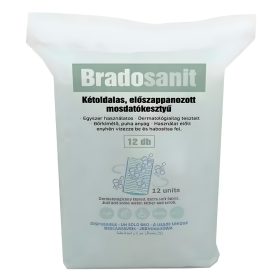 Bradosanit Kétoldalas, előszappanozott mosdatókesztyű (12 db)