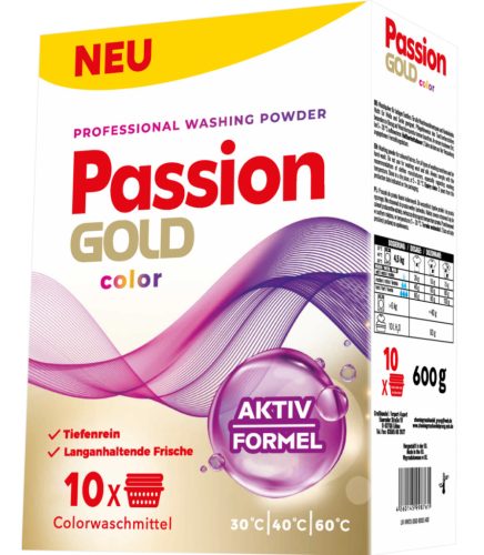 Passion Gold  színes mosópor 600g / 10 mosás (18db/karton)
