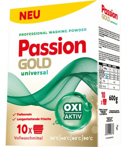 Passion Gold  univerzális mosópor 600g / 10 mosás (18db/karton)