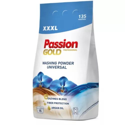 Passion Gold univerzális mosópor ARGÁN OLAJJAL illatosított  8,1kg / 135 mosás
