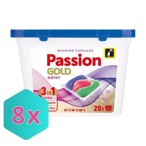 Passion Gold  3in1 mosókapszula színes ruhákhoz 28db KARTON 8x28 db