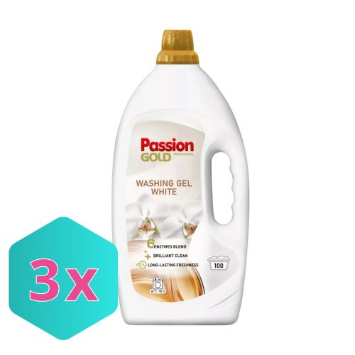 Passion Gold  mosógél fehér ruhákhoz ARGÁN OLAJJAL 4L / 100 mosás KARTON - 3db