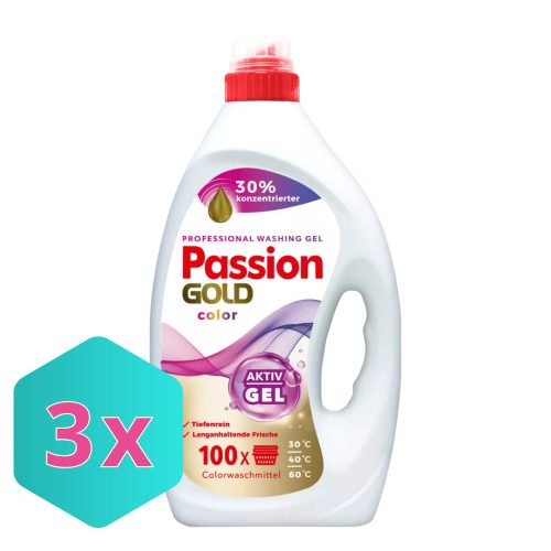 Passion Gold  mosógél színes ruhákhoz 4L / 100 mosás KARTON - 3db