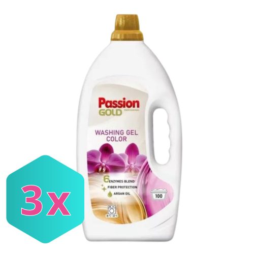 Passion Gold  mosógél színes ruhákhoz ARGÁN OLAJJAL4L / 100 mosás KARTON - 3db