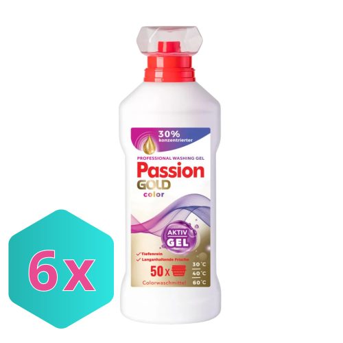 Passion Gold  mosógél színes ruhákhoz 2L / 50 mosás KARTON - 6db