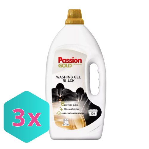 Passion Gold  mosógél fekete ruhákhoz ARGÁN OLAJJAL 4L / 100 mosás KARTON - 3db