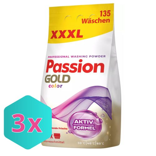 Passion Gold  színes mosópor 8,1kg / 135 mosás KARTON - 3 db